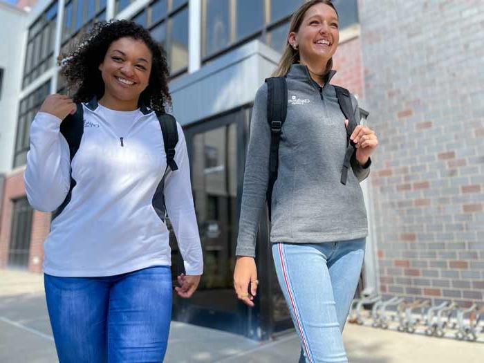 Students walking to class